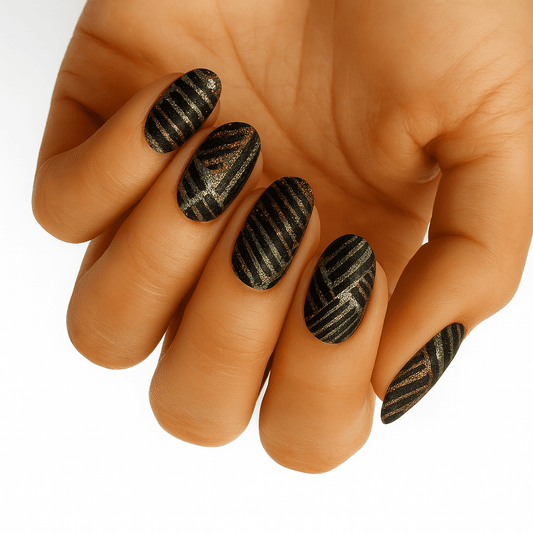 Holy Grail Nail Non-UV Nail Wraps Hypnotic (Glitter) - Wide Fit Wrap (22 Piece)