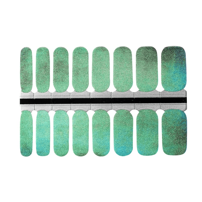 Holy Grail Nail Non-UV Nail Wraps Jade Green Glitter - Holy Classics (Non-UV Nail Wraps)