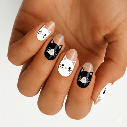 Holy Grail Nail Non-UV Nail Wraps Kit Cat (Transparent) - Holy Classics (Non-UV Nail Wraps)