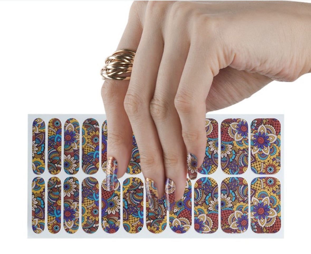 Holy Grail Nail Non-UV Nail Wraps Liberty Print - Wide Fit Wrap (22 Piece)