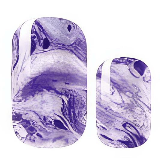 Holy Grail Nail Non-UV Nail Wraps Marble Print (Purple) - Holy Classics (Non-UV Nail Wraps)