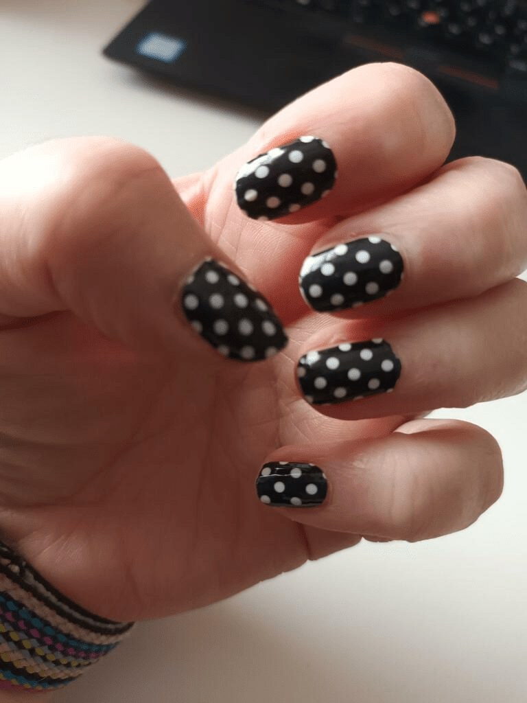 Holy Grail Nail Non-UV Nail Wraps Polka Dot Black - Holy Classics (Non-UV Nail Wraps)