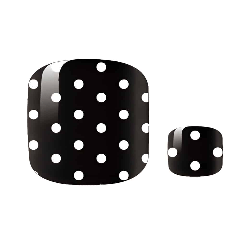 Holy Grail Nail Non-UV Nail Wraps Polka Dot Black - Holy Classics (Non-UV Pedi Wraps)