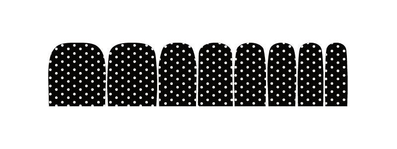 Holy Grail Nail Non-UV Nail Wraps Polka Dot Black - Holy Classics (Non-UV Pedi Wraps)