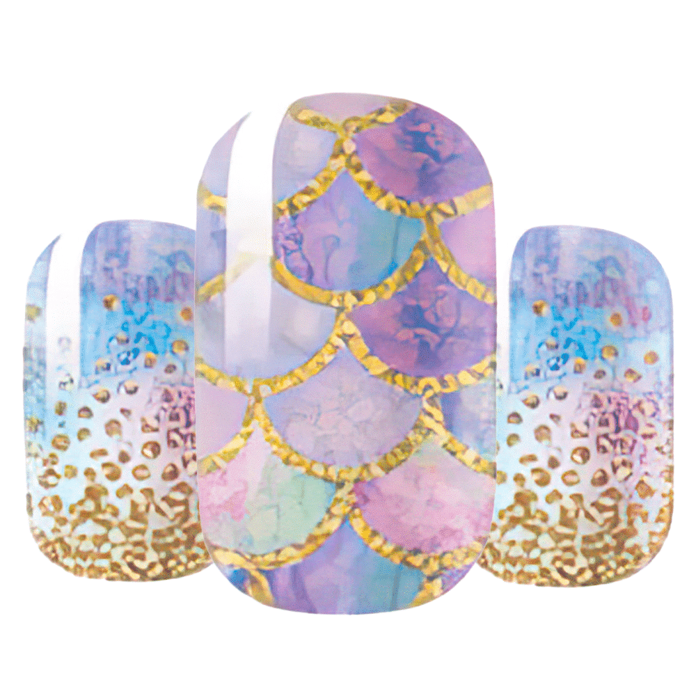 Holy Grail Nail Non-UV Nail Wraps Precious Shells - Wide Fit Wrap (20 Piece)