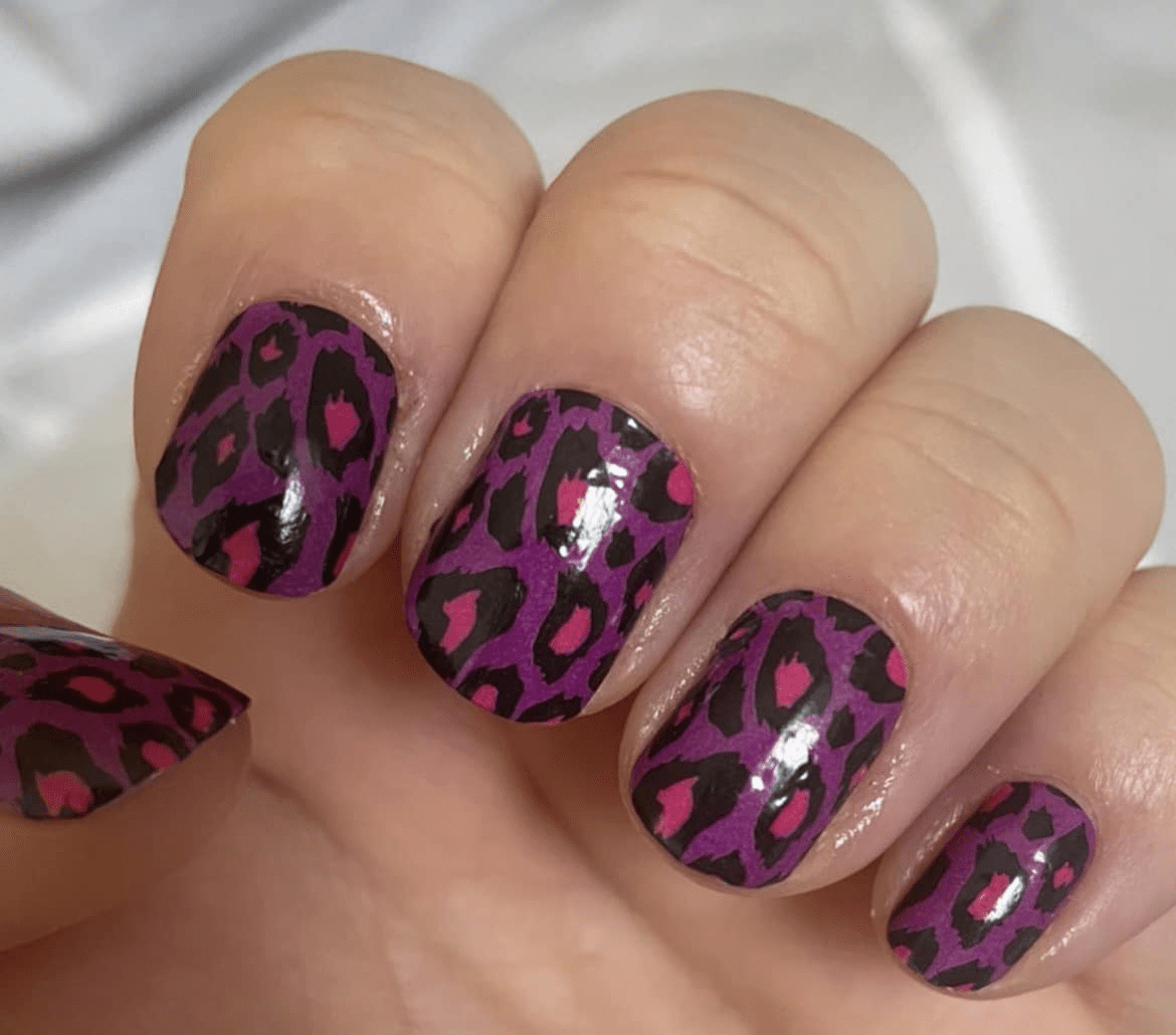 Holy Grail Nail Non-UV Nail Wraps Purple Leopard - Holy Classics (Non-UV Nail Wraps)