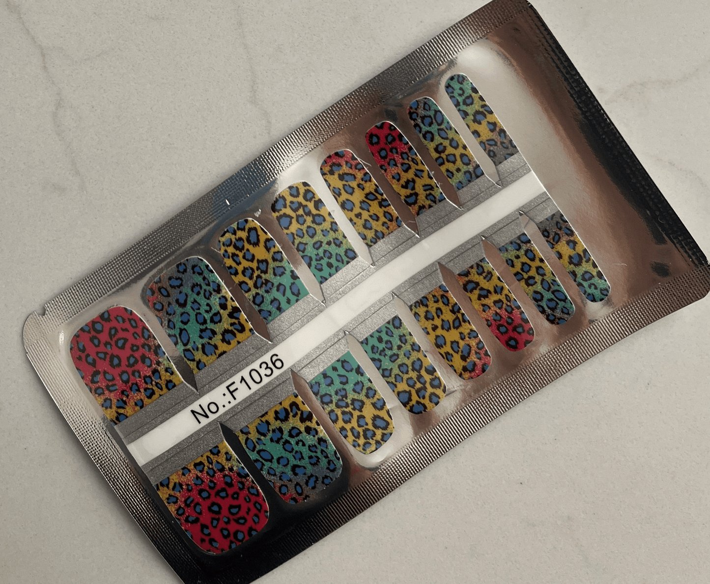 Holy Grail Nail Non-UV Nail Wraps Rainbow Leopard - Holy Classics (Non-UV Pedi Wraps)