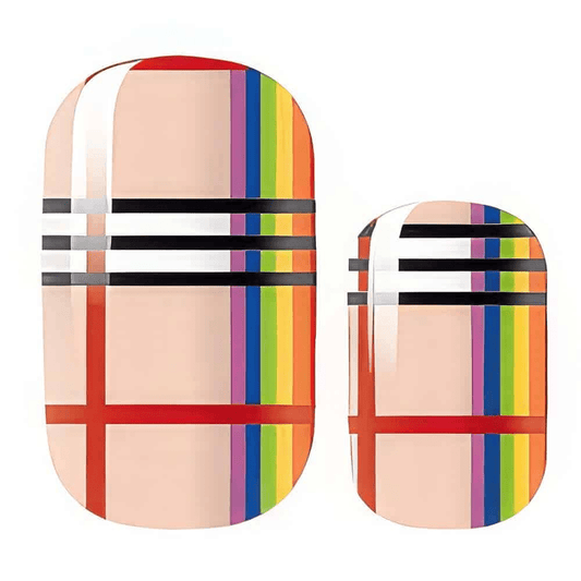 Holy Grail Nail Non-UV Nail Wraps Rainbow Plaid - Holy Classics (Non-UV Nail Wraps)