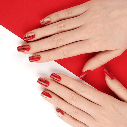 Holy Grail Nail Non-UV Nail Wraps Red Fern (Transparent) - Holy Classics (Non-UV Nail Wraps)