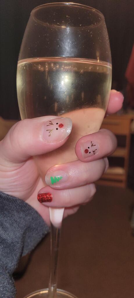 Holy Grail Nail Non-UV Nail Wraps Red Nosed Reindeer (Transparent) - Holy Classics (Non-UV Nail Wraps)