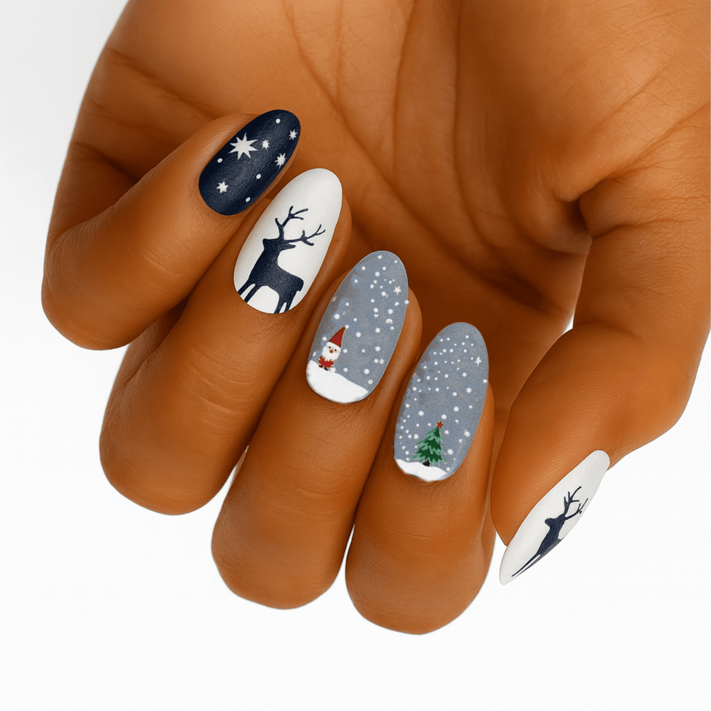 Holy Grail Nail Non-UV Nail Wraps Silent Night, Shiny Nails