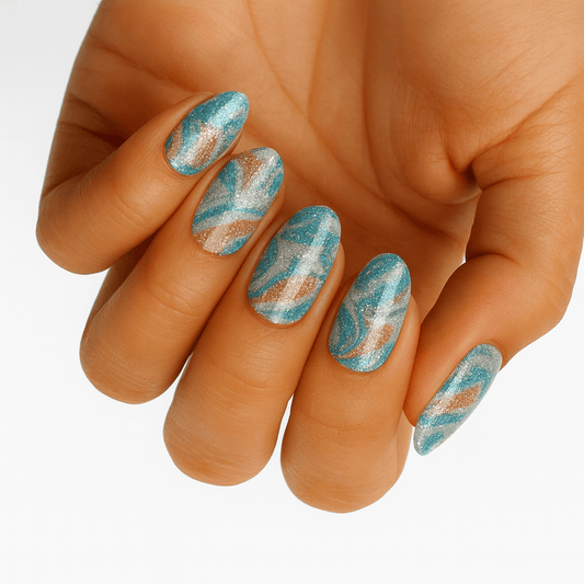 Holy Grail Nail Non-UV Nail Wraps Stormy Sea (Glitter) - Holy Classics (Non-UV Nail Wraps)