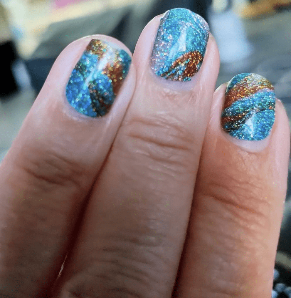 Holy Grail Nail Non-UV Nail Wraps Stormy Sea (Glitter) - Holy Classics (Non-UV Nail Wraps)