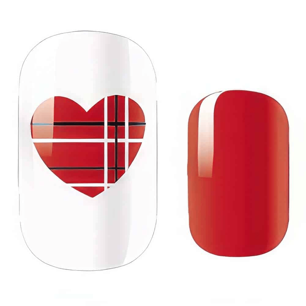 Holy Grail Nail Non-UV Nail Wraps Tartan Heart - Holy Classics (Non-UV Nail Wraps)