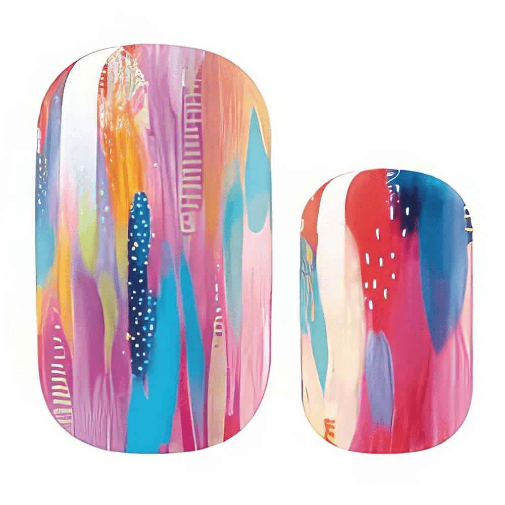 Holy Grail Nail Non-UV Nail Wraps Technicolour Waterfall - Nail Wraps