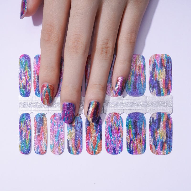 Holy Grail Nail Non-UV Nail Wraps Technicolour Waterfall - Nail Wraps