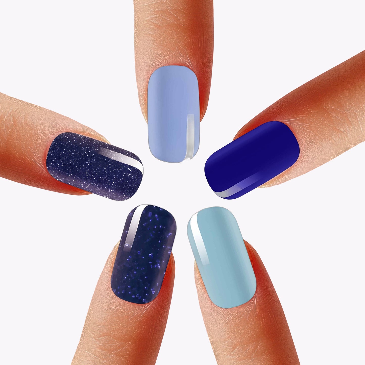 Holy Grail Nail Non-UV Nail Wraps The Blue Pack