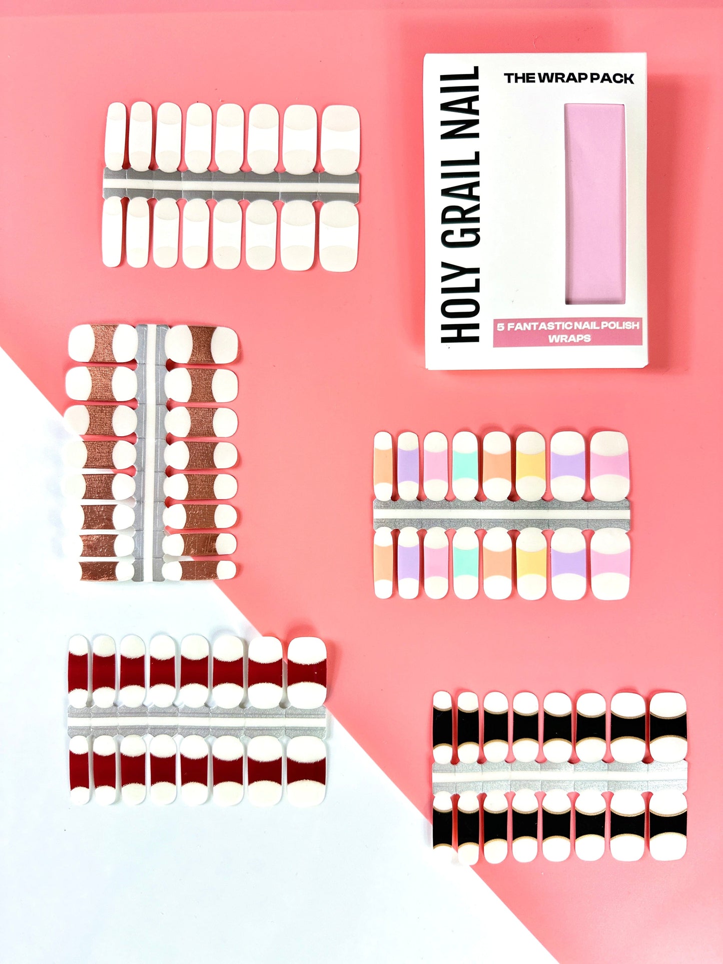 Holy Grail Nail Non-UV Nail Wraps The French Pack