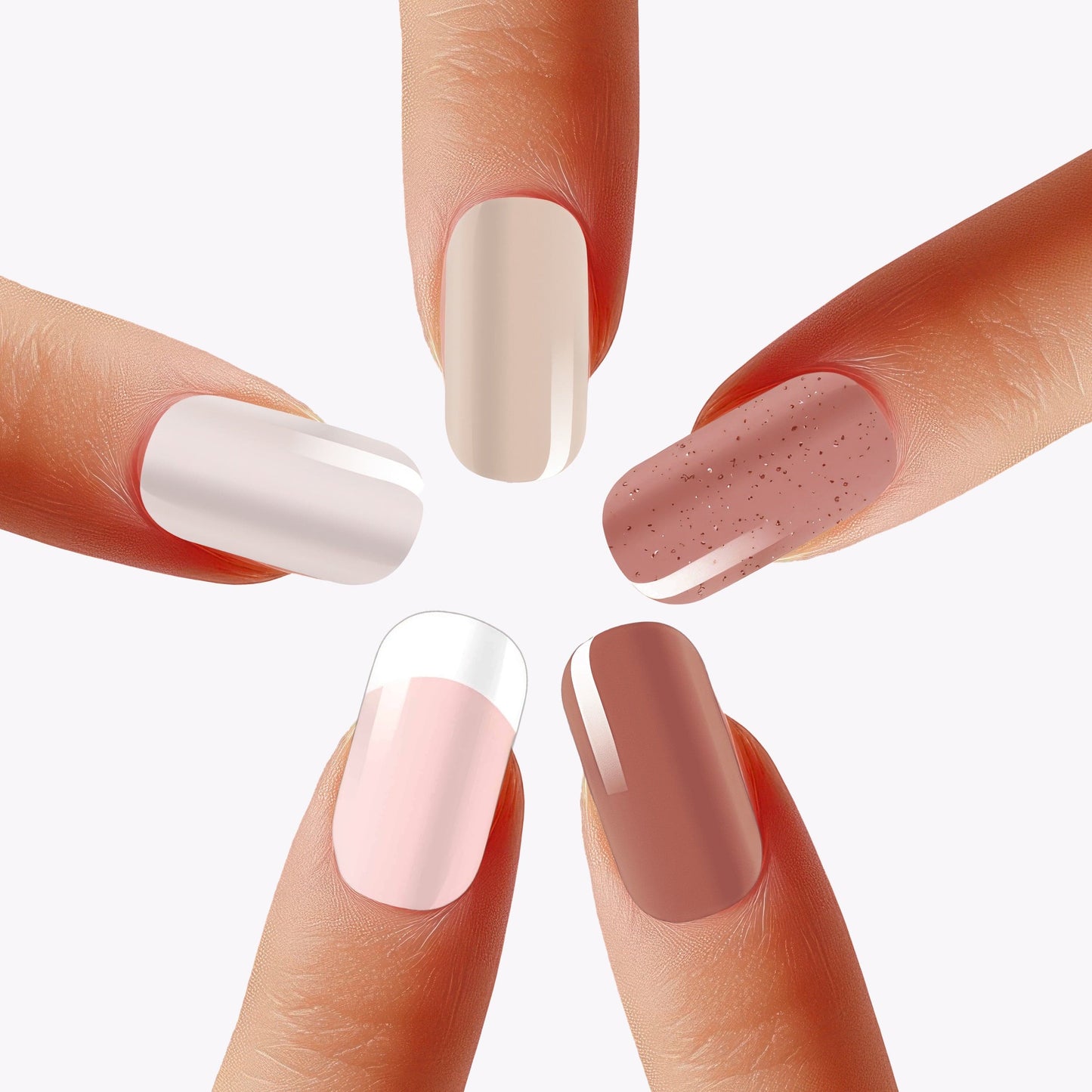 Holy Grail Nail Non-UV Nail Wraps The Light Nudes Pack