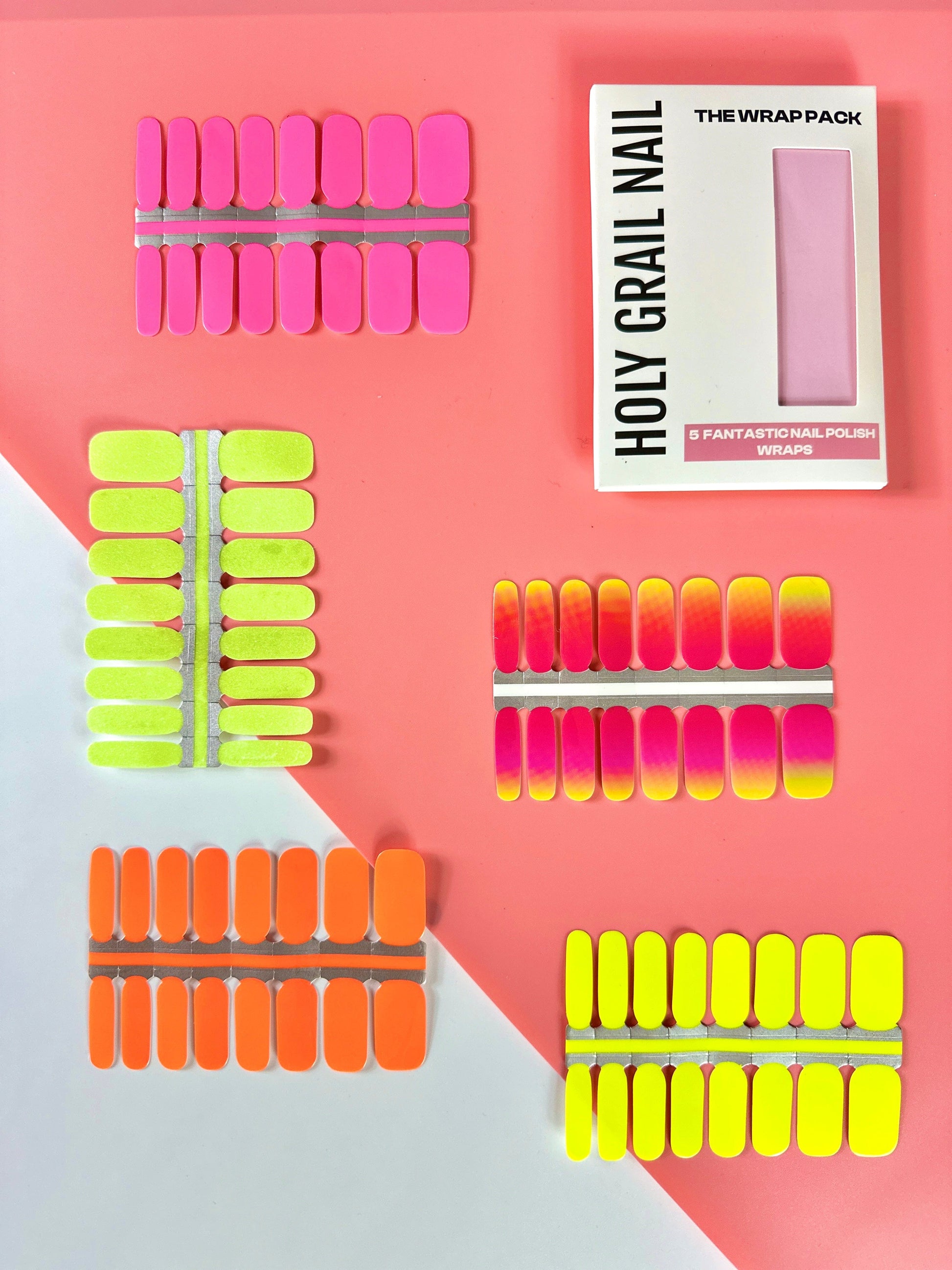 Holy Grail Nail Non-UV Nail Wraps The Neon Pack