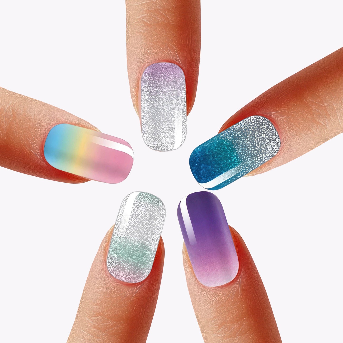 Holy Grail Nail Non-UV Nail Wraps The Ombre Glitter Pack