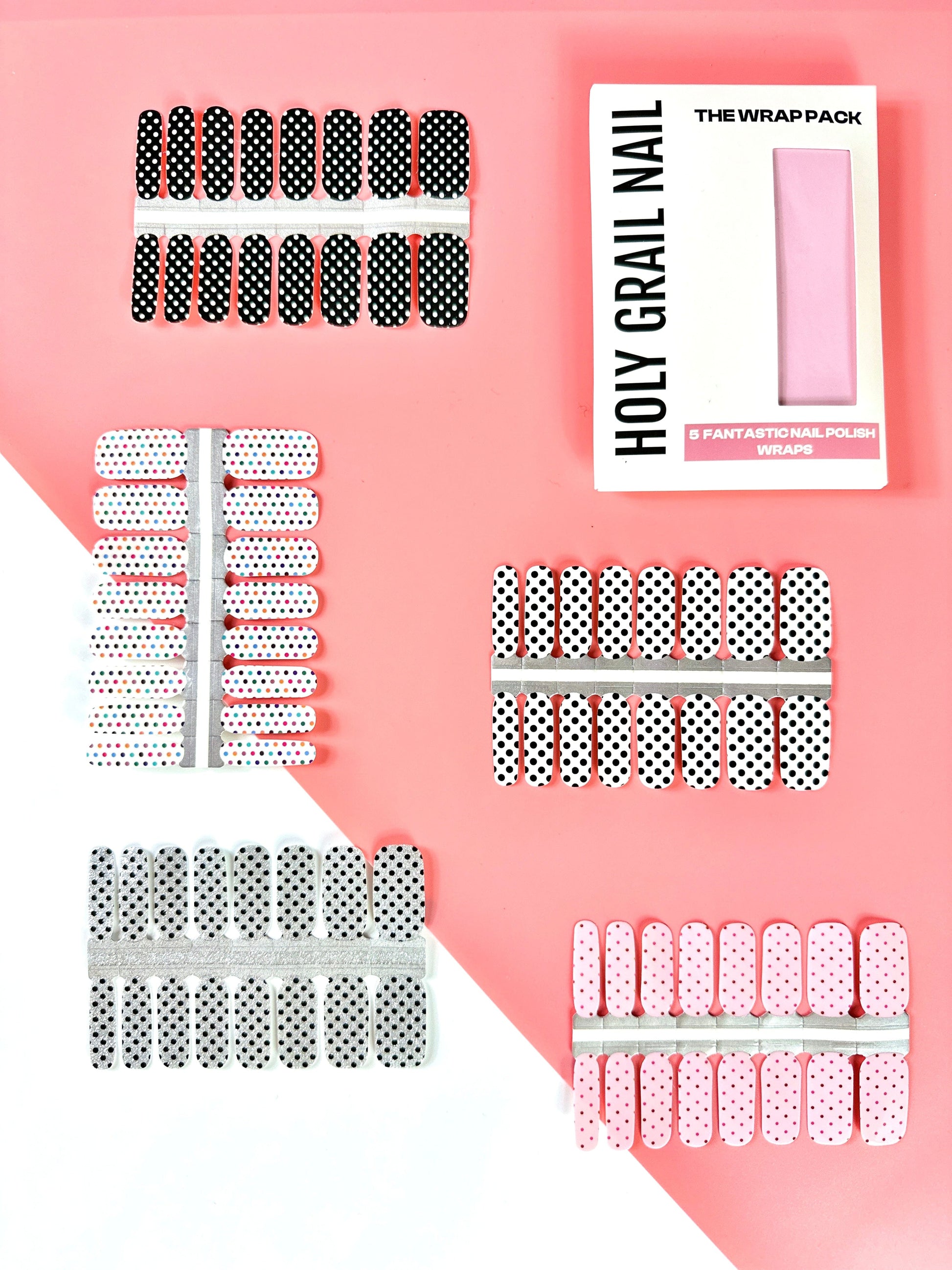 Holy Grail Nail Non-UV Nail Wraps The Polka Pack