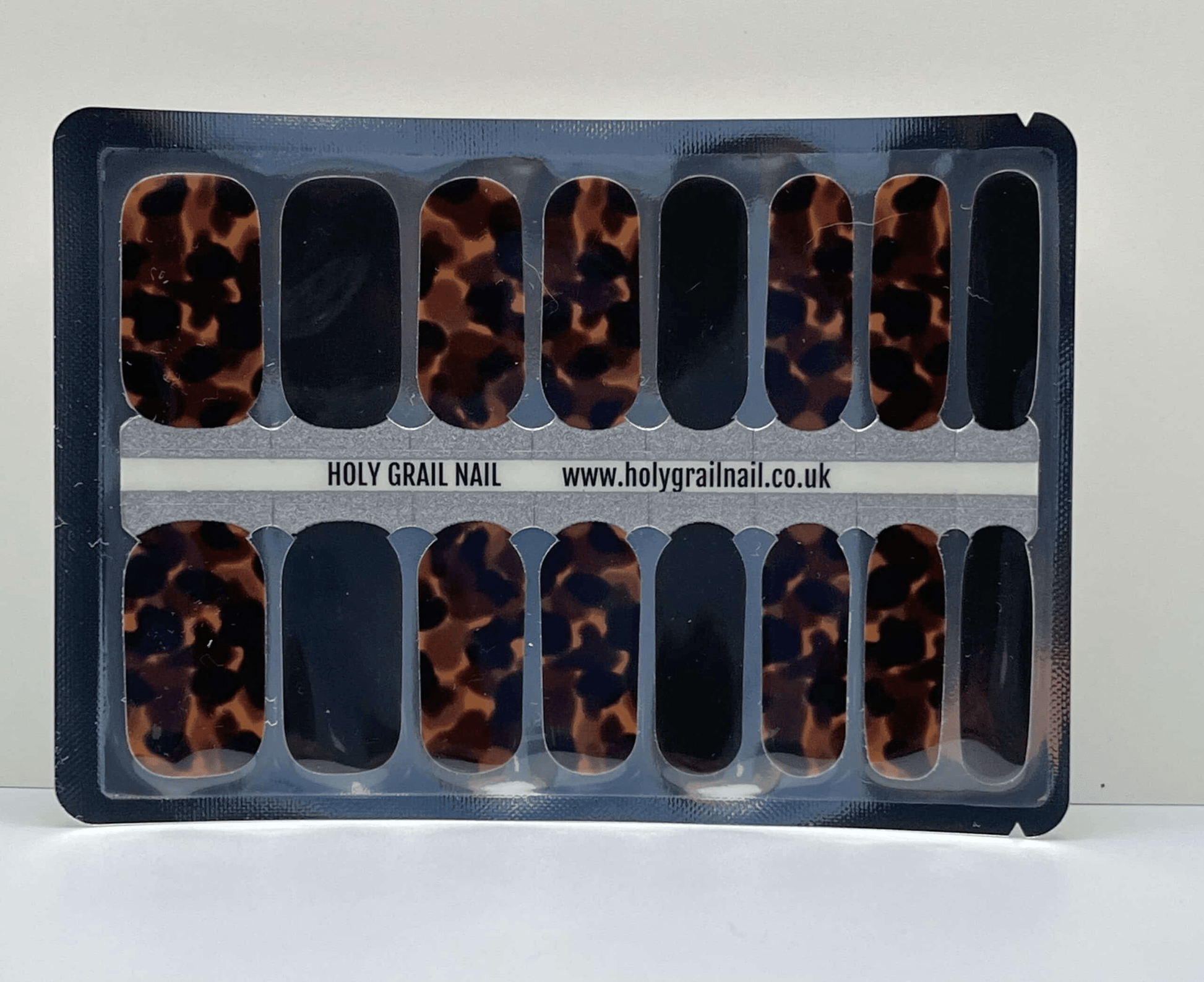 Holy Grail Nail Non-UV Nail Wraps Tortoiseshell Noir - Holy Classics (Non-UV Nail Wraps)