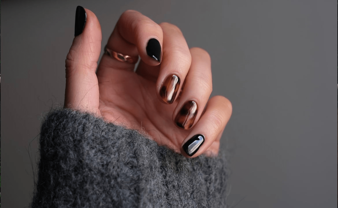 Holy Grail Nail Non-UV Nail Wraps Tortoiseshell Noir - Holy Classics (Non-UV Nail Wraps)