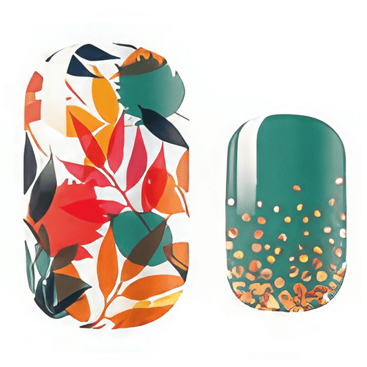 Holy Grail Nail Non-UV Nail Wraps Tropical Leaves (Glitter) - Holy Classics (Non-UV Nail Wraps)