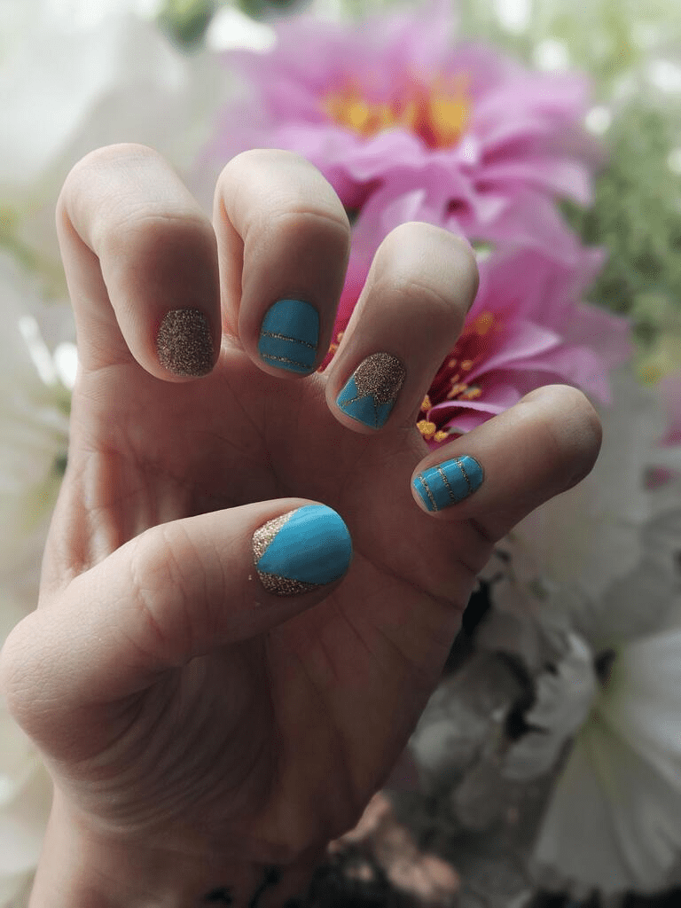 Holy Grail Nail Non-UV Nail Wraps Turquoise Glitter - Holy Classics (Non-UV Nail Wraps)