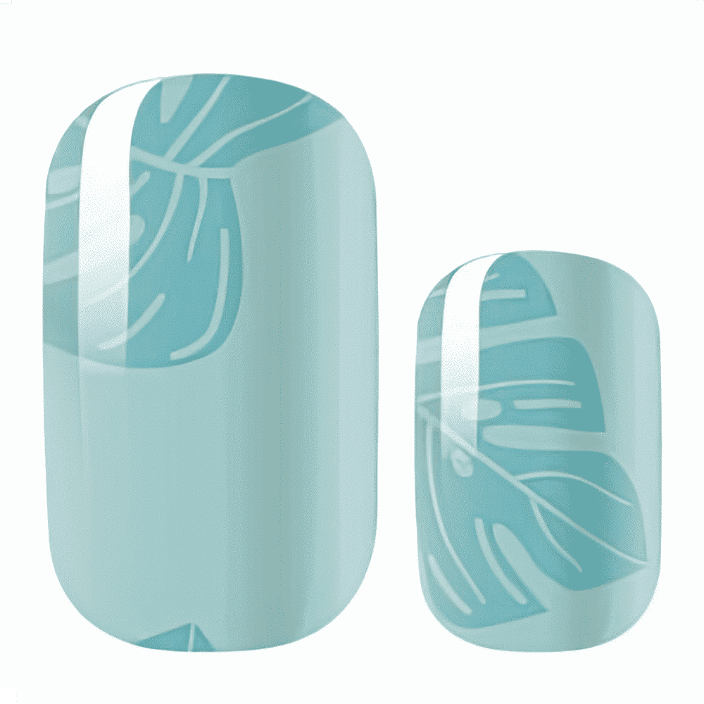 Holy Grail Nail Non-UV Nail Wraps Turquoise Leaves - Holy Classics (Non-UV Nail Wraps)