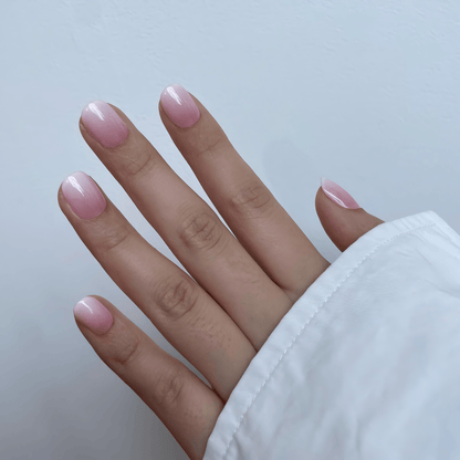 Holy Grail Nail press on Bubblegum Kisses (Glazed) - Soft Gel Press Ons (Extra Short Natural)