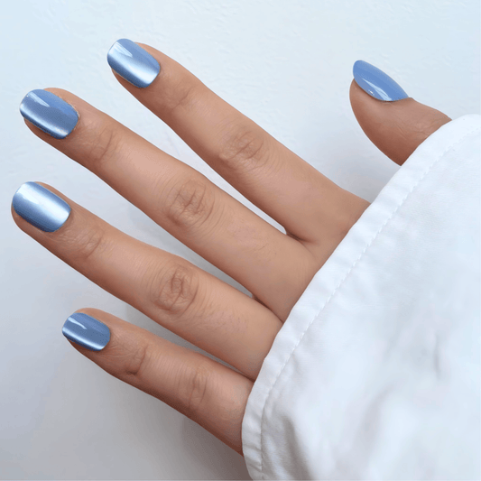 Holy Grail Nail press on Cloud Soft Girl (Cat's Eye) - Soft Gel Press Ons (Extra Short Natural)