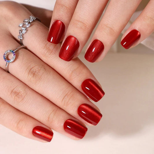 Holy Grail Nail press on Code Red (Cat's eye) - Soft Gel Press Ons