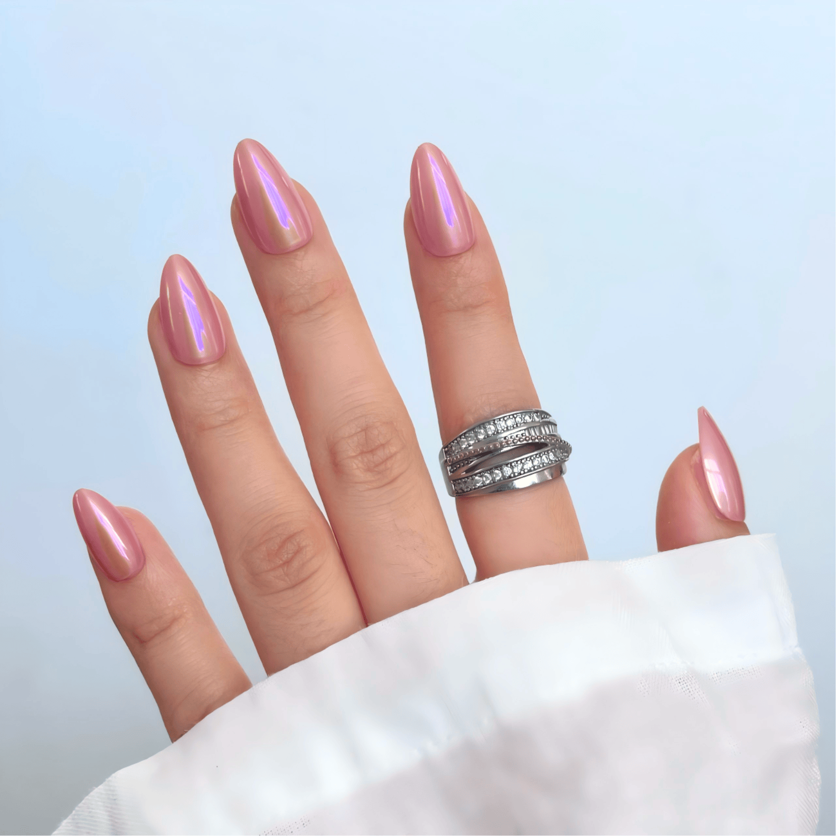 Holy Grail Nail press on Confidence Doesn’t Whisper (Glazed)- Soft Gel Press Ons (Short Almond)