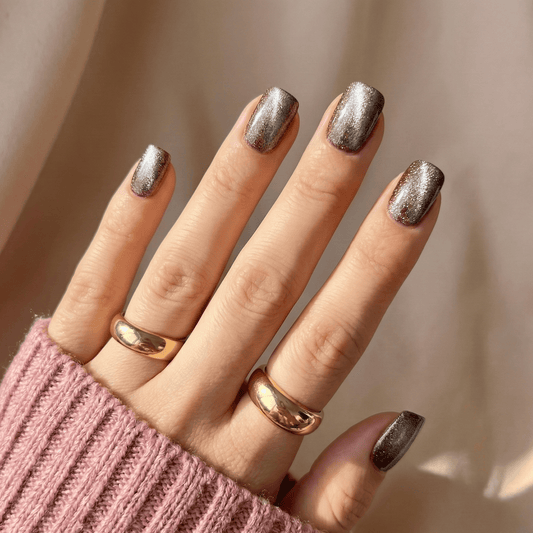 Holy Grail Nail press on High Voltage (Cat's Eye) Soft Gel Press Ons (Extra Short Natural)