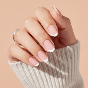 Holy Grail Nail press on Oval French Mani  - Soft Gel Press Ons (Short Oval)