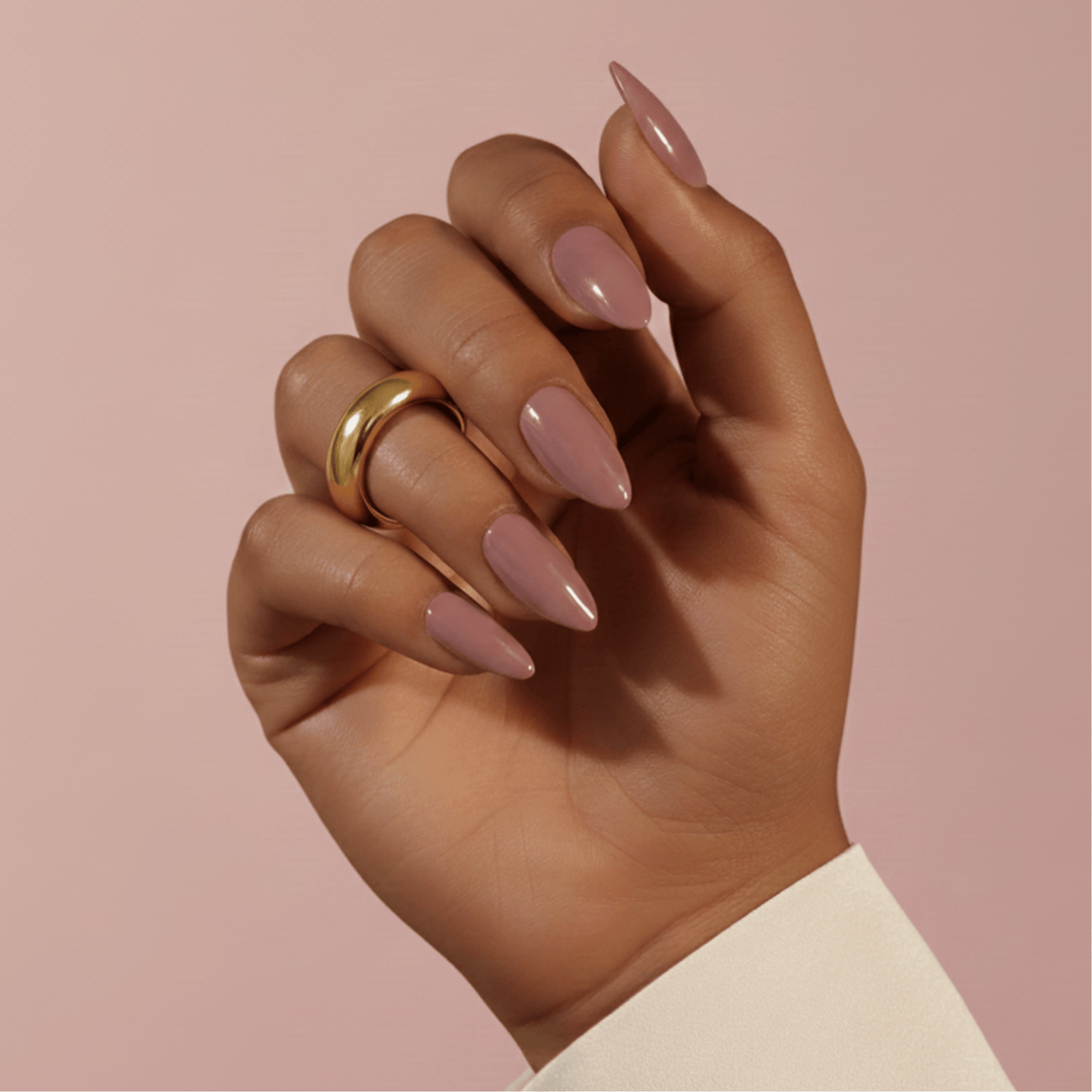 Holy Grail Nail press on Sulking Pink - Soft Gel Press Ons (Short Almond)