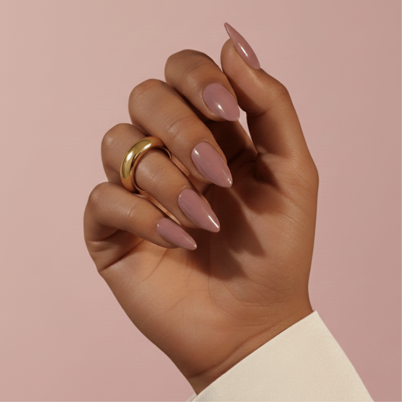 Holy Grail Nail press on Sulking Pink - Soft Gel Press Ons (Short Almond)