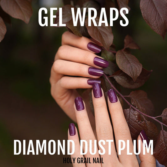 Holy Grail Nail Semi-Cured Gels Diamond Dust Plum - Gels, Wine Gel, Hello Nails