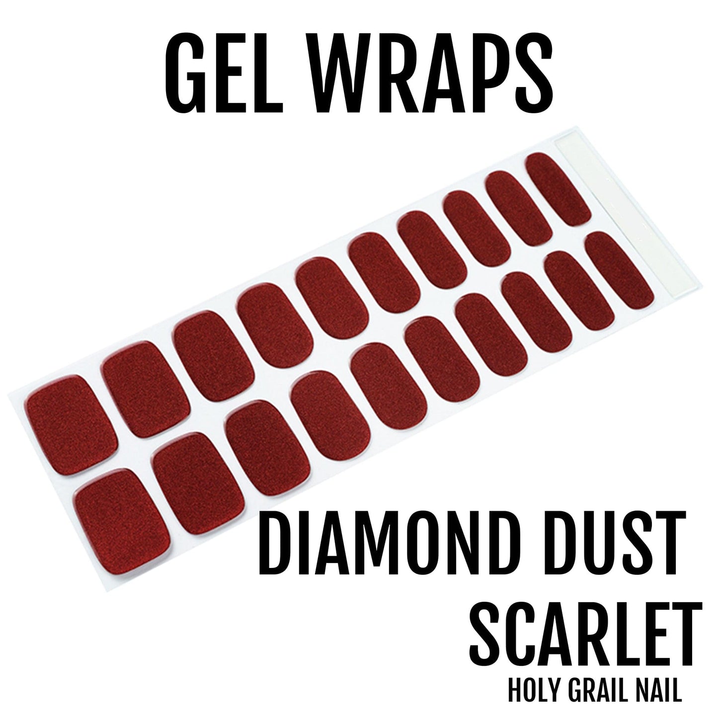 Holy Grail Nail Semi-Cured Gels Diamond Dust Scarlet - Gels