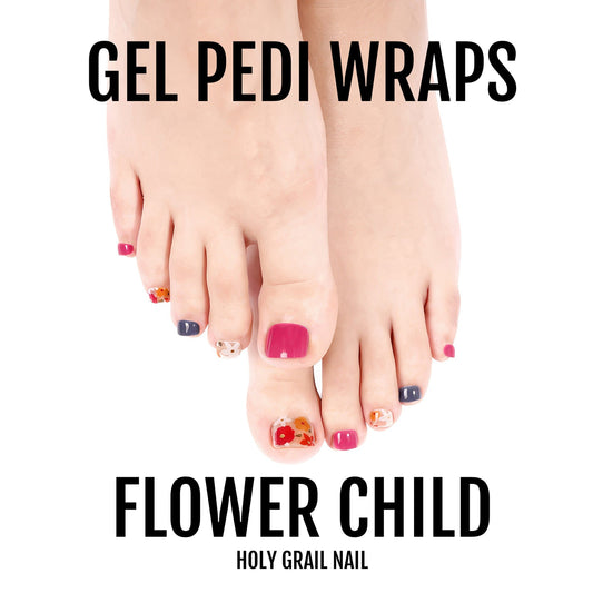 Holy Grail Nail Semi-Cured Gels Flower Child - Gel Pedi Wraps