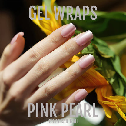 Holy Grail Nail Semi-Cured Gels Pink Pearl - Gels, Sheer Pink Glitz Gels, Holy Gels, Baby Pink Gel, Hello Nails