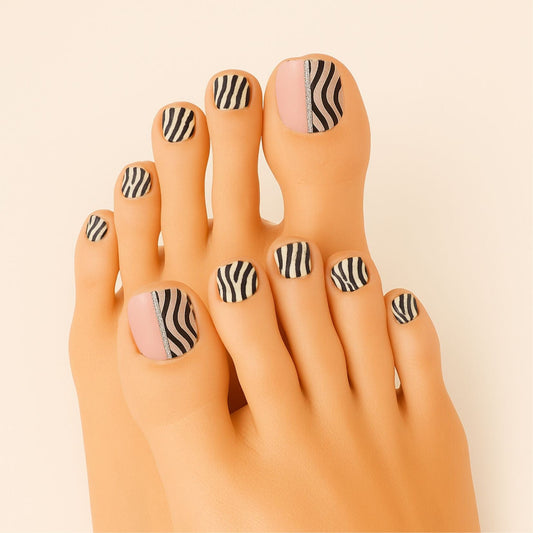 Holy Grail Nail Semi-Cured Gels Pink Zebra - Gel Pedi Wraps