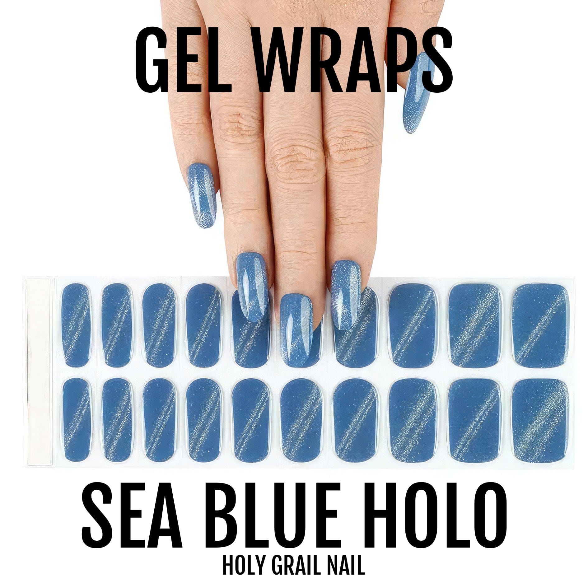 Holy Grail Nail Semi-Cured Gels Sea Blue Holo - Gels