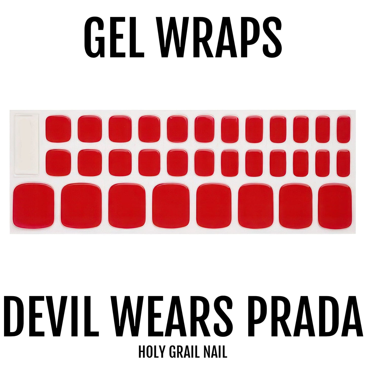 HOLY GRAIL NAIL Semi-Cured Gels The Devil Wears Prada - Gel Pedi Wraps