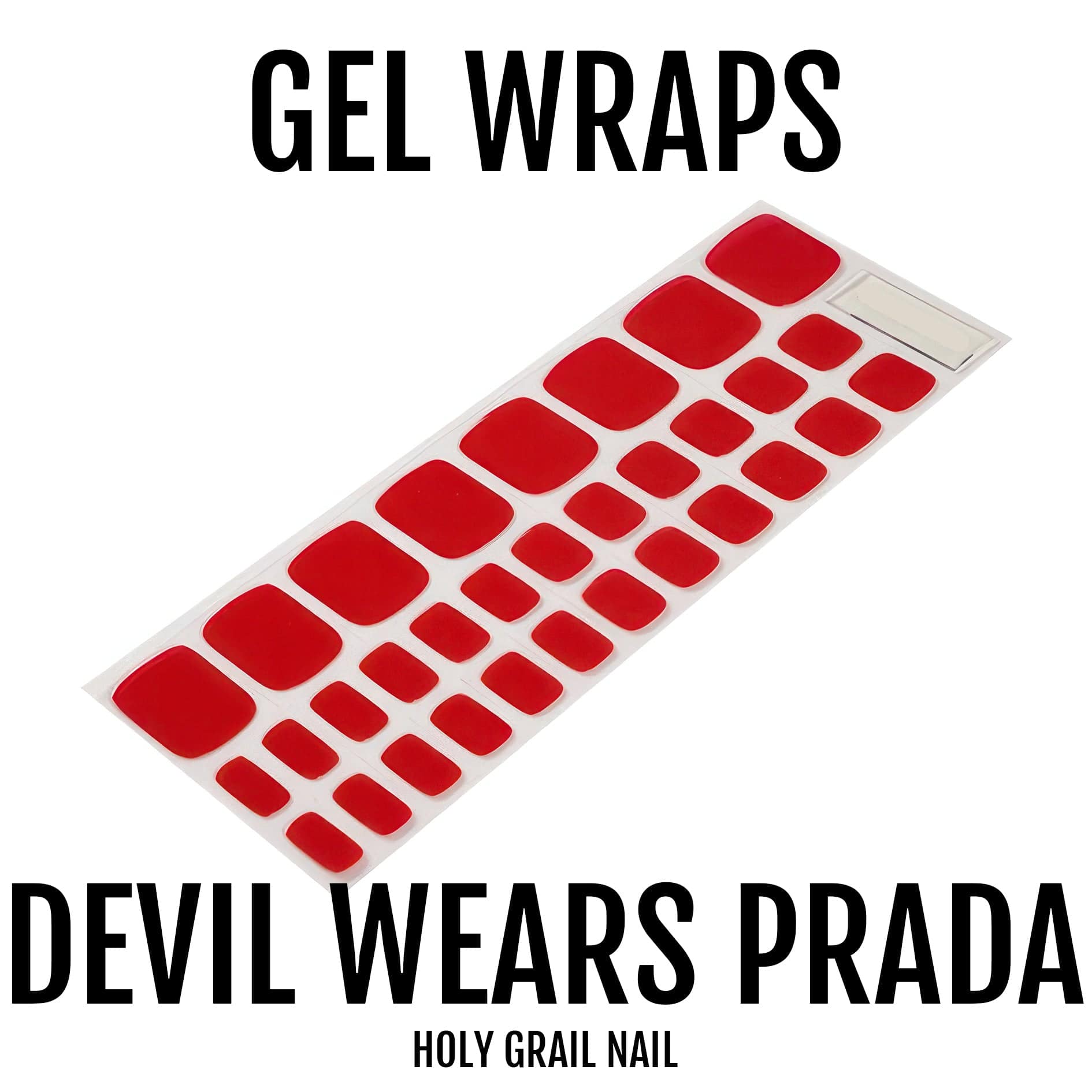 HOLY GRAIL NAIL Semi-Cured Gels The Devil Wears Prada - Gel Pedi Wraps