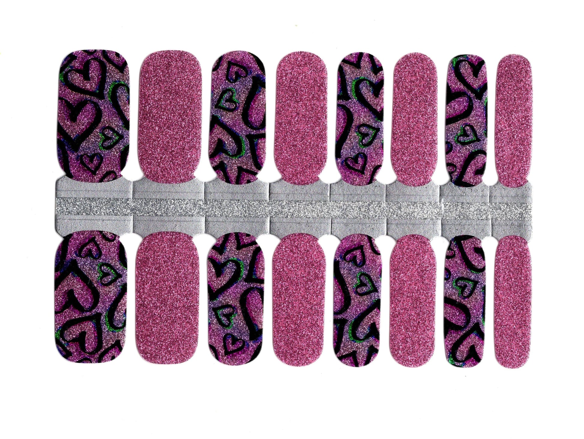 Holy Grail Nail Non-UV Nail Wraps Sparkle Heart - Holy Classics (Non-UV Nail Wraps)