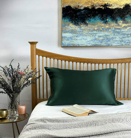 SILK LAB Silk Pillowcase Silk Pillowcase - Dark Green